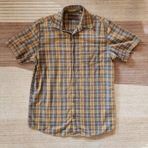 Ruff Hewn short-sleeved plaid button down shirt